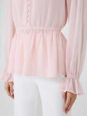 Lace Peplum Blouse