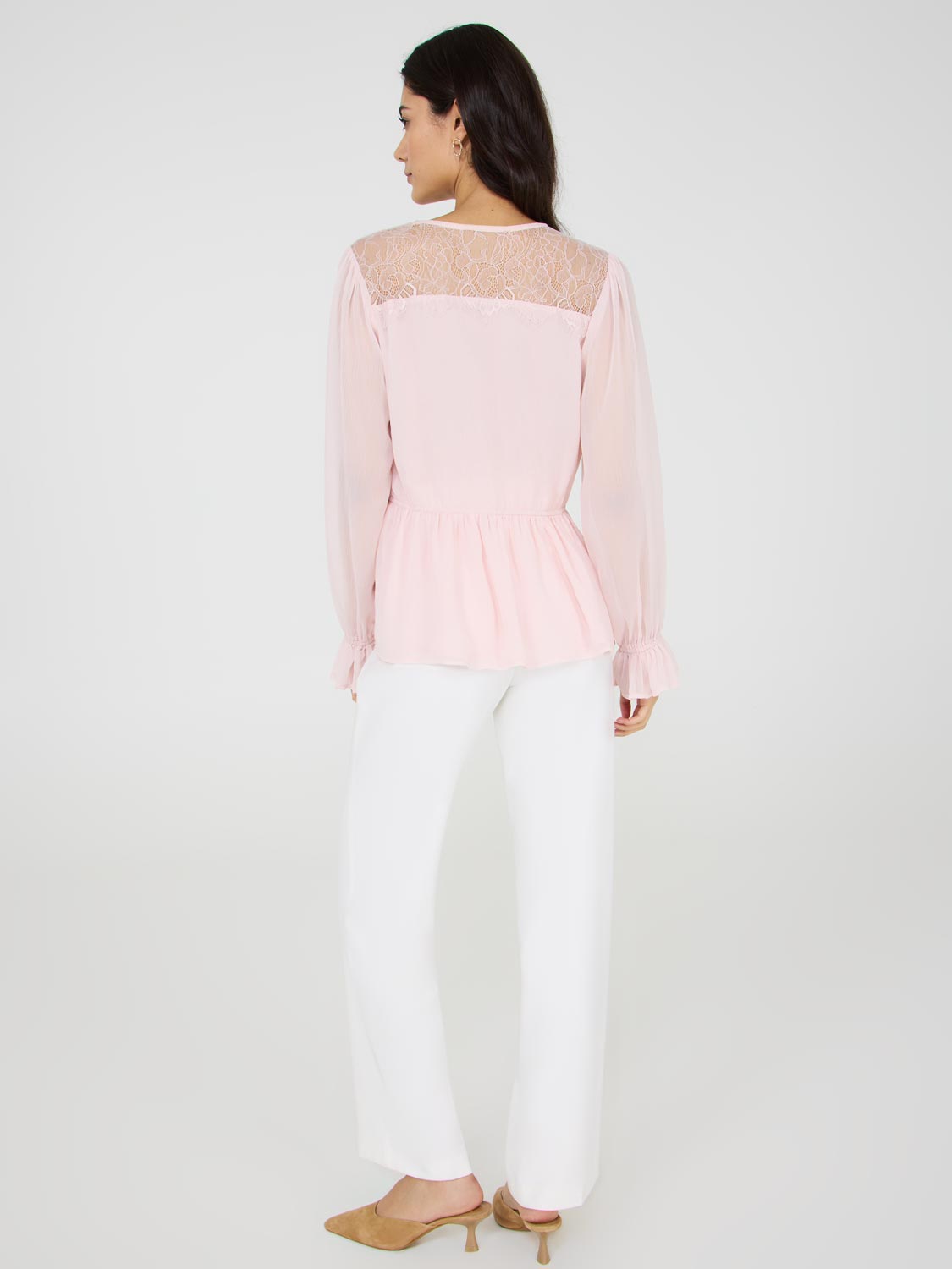 Lace Peplum Blouse