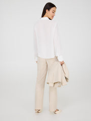 Ruffle Front Chiffon Blouse