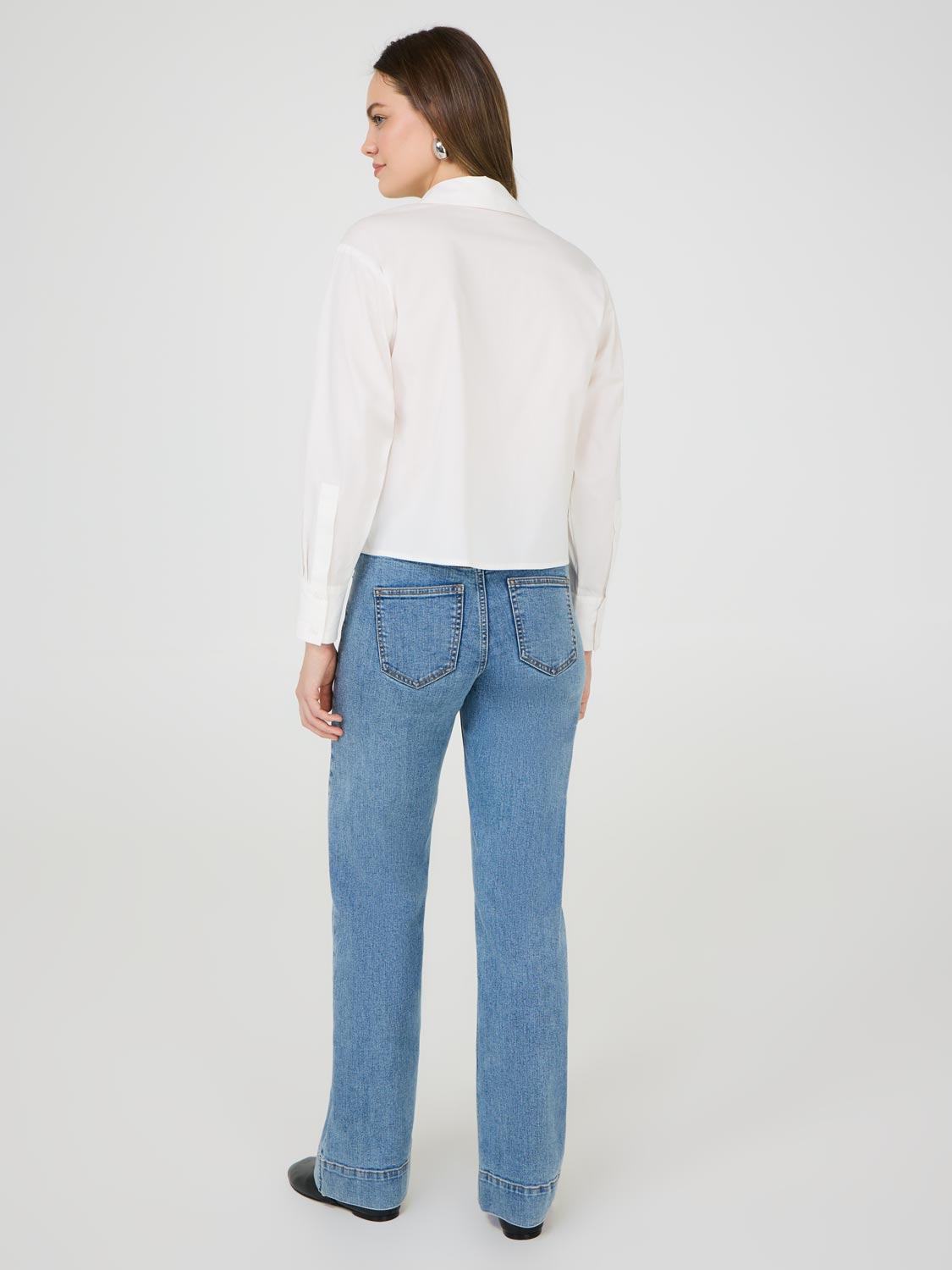 Floral Placement Poplin Blouse