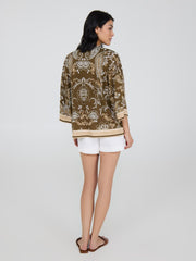 3/4 Sleeve Paisley Kimono