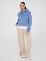 Slit Hem Wide-Leg Pants