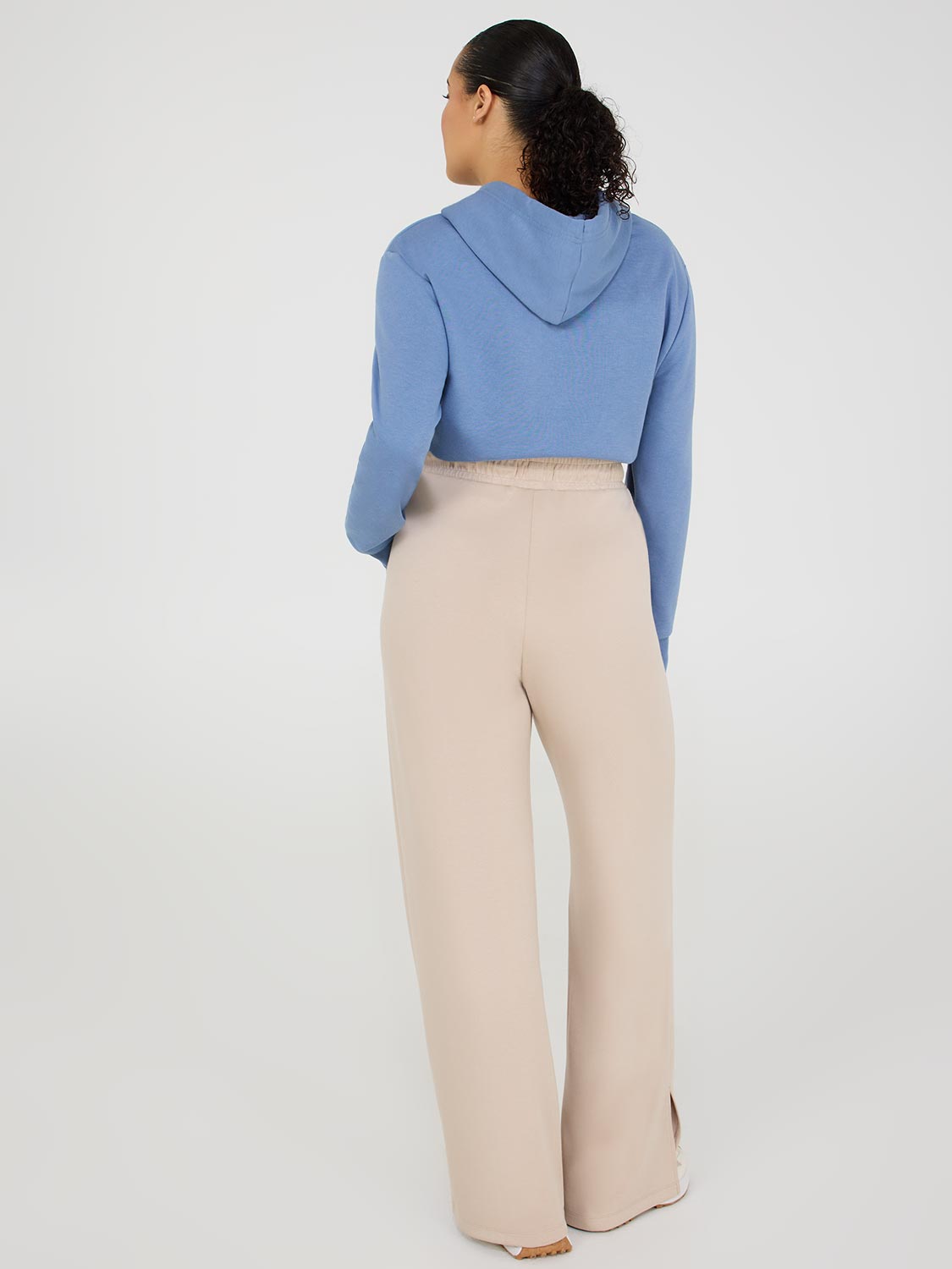 Slit Hem Wide-Leg Pants