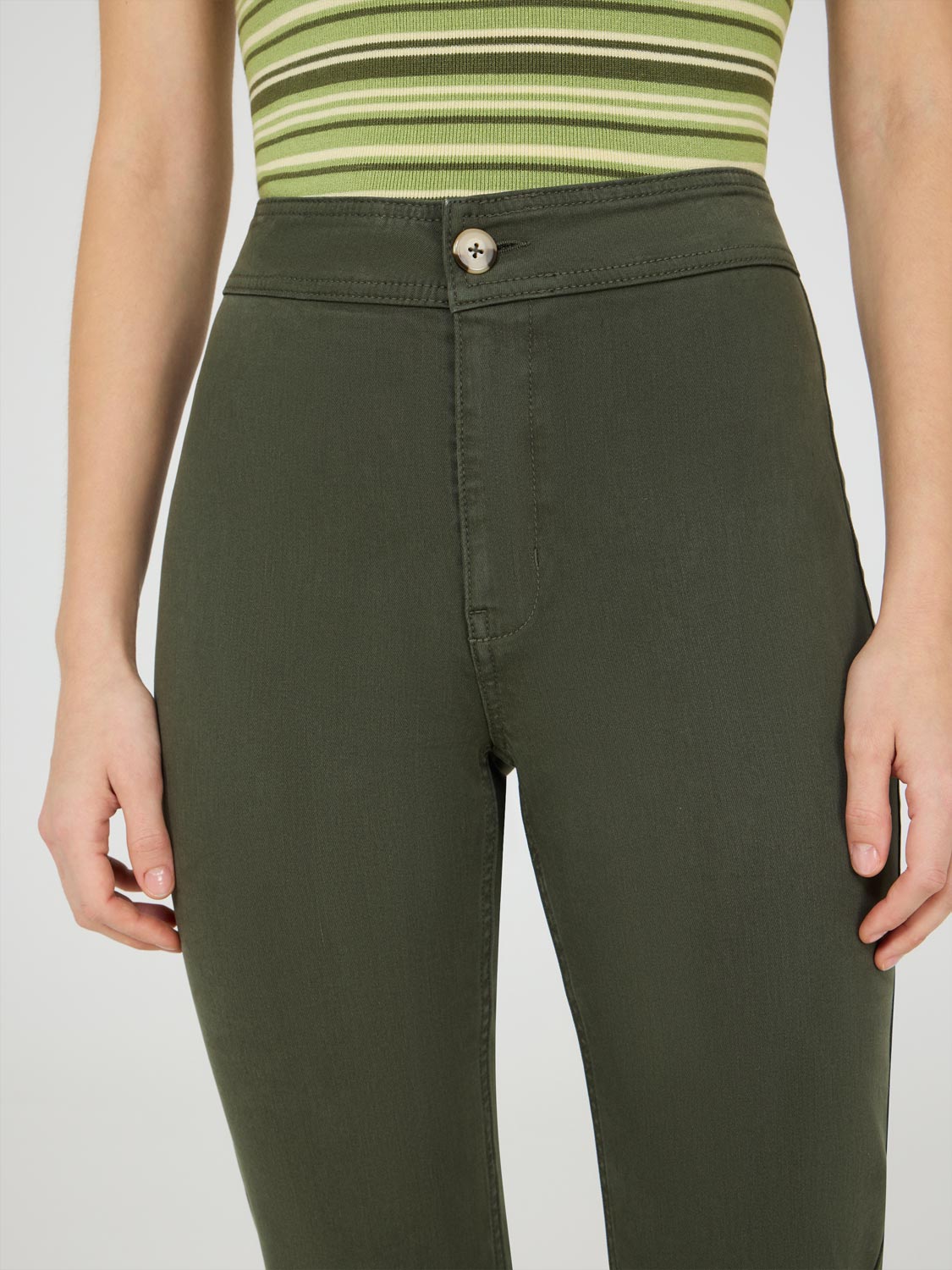 Tencel Mid-Rise Straight Leg Pants
