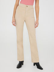 Tencel Mid-Rise Straight Leg Pants