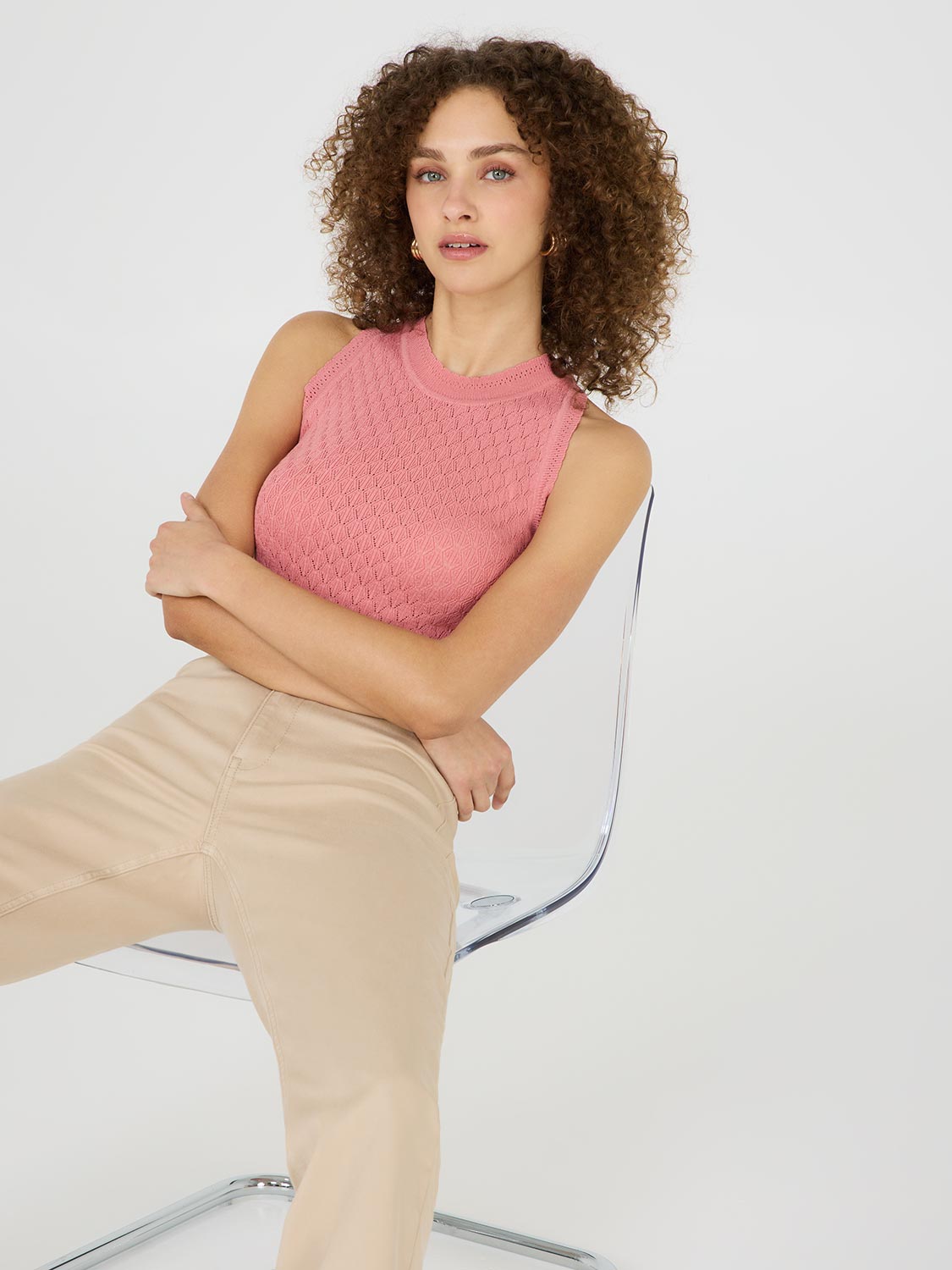 Tencel Mid-Rise Straight Leg Pants