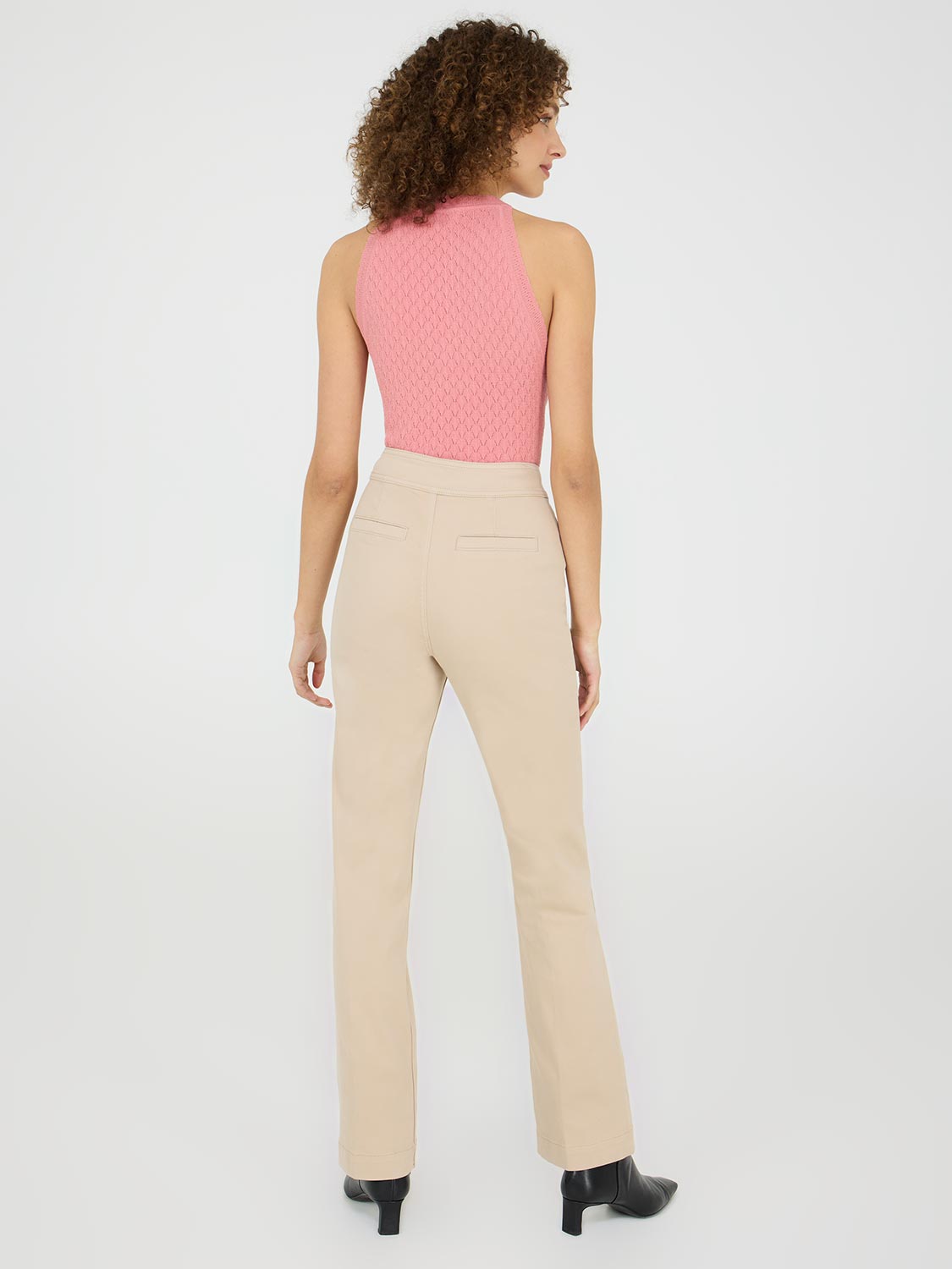 Tencel Mid-Rise Straight Leg Pants