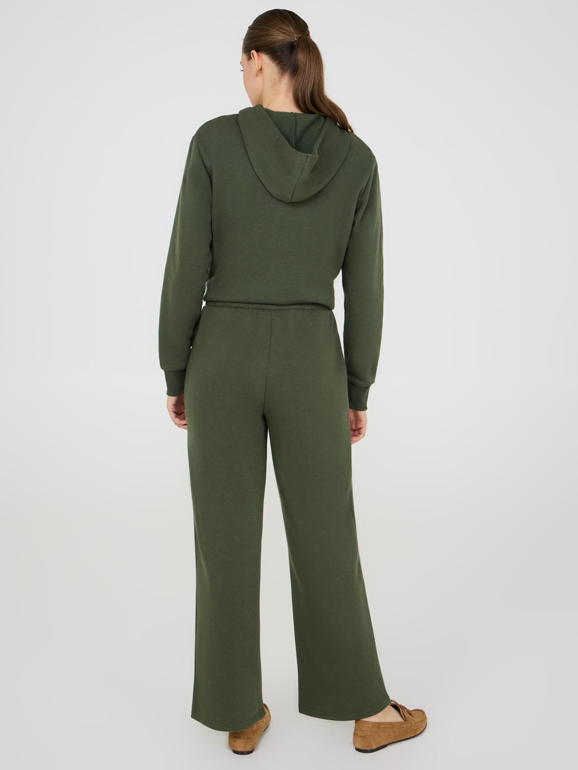 Wide-Leg Fleece Pants
