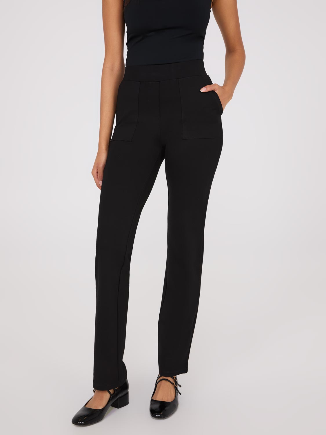 Straight Leg Pull-On Pants