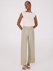 Mid-Rise Wide-Leg Pants