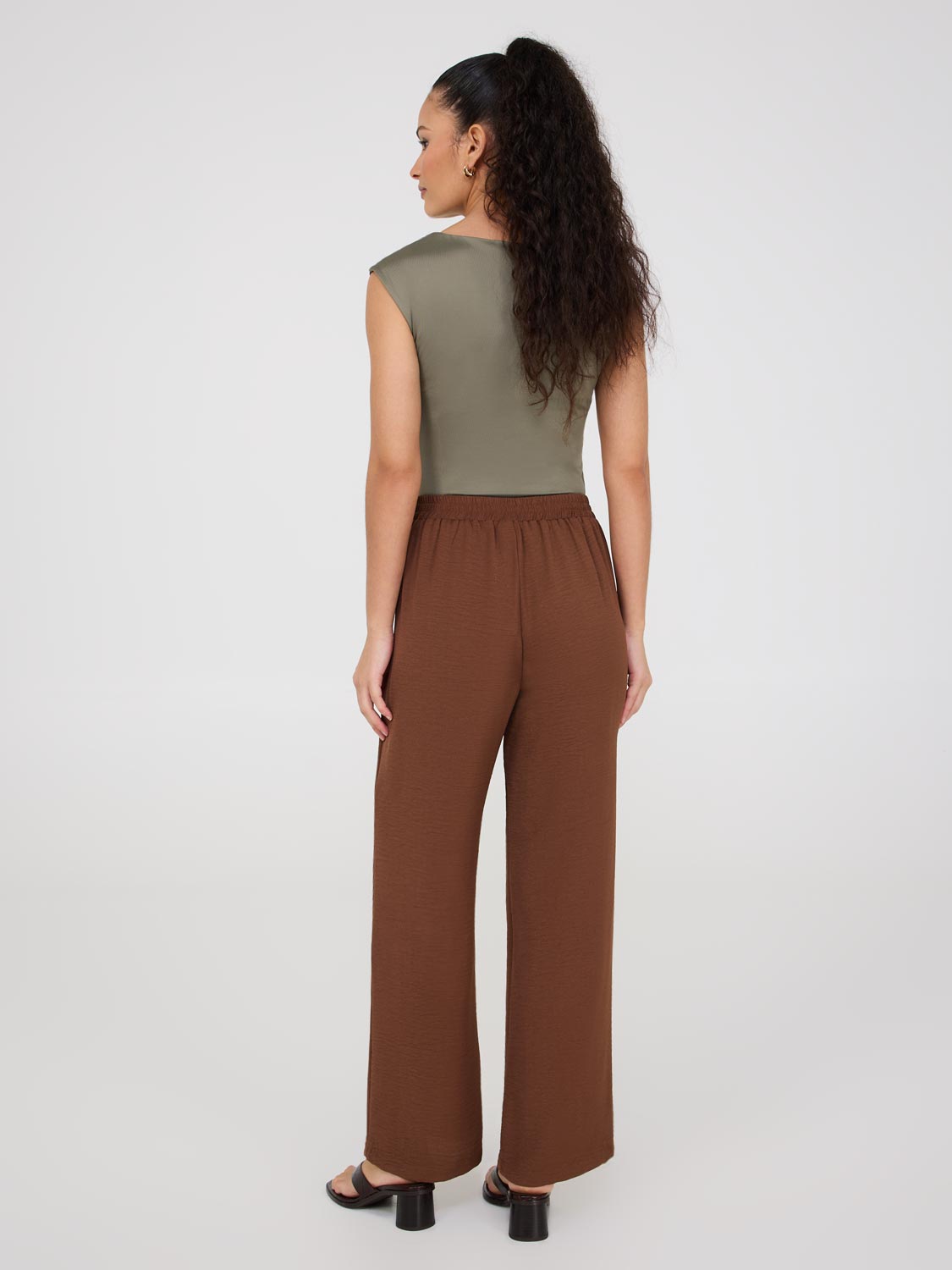 Mid-Rise Wide-Leg Pants