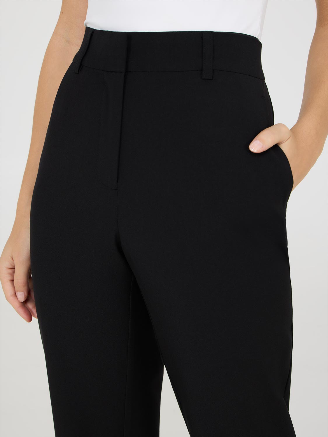 Mid-Rise Straight Leg Pants