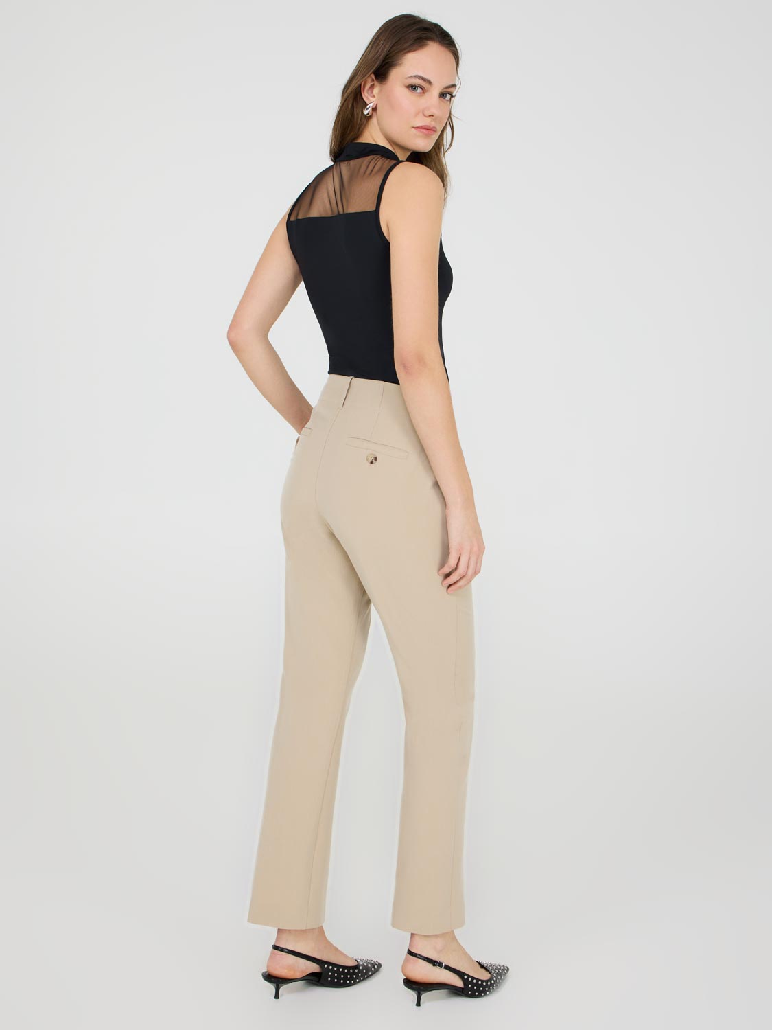 No Waistband Straight Leg Pants