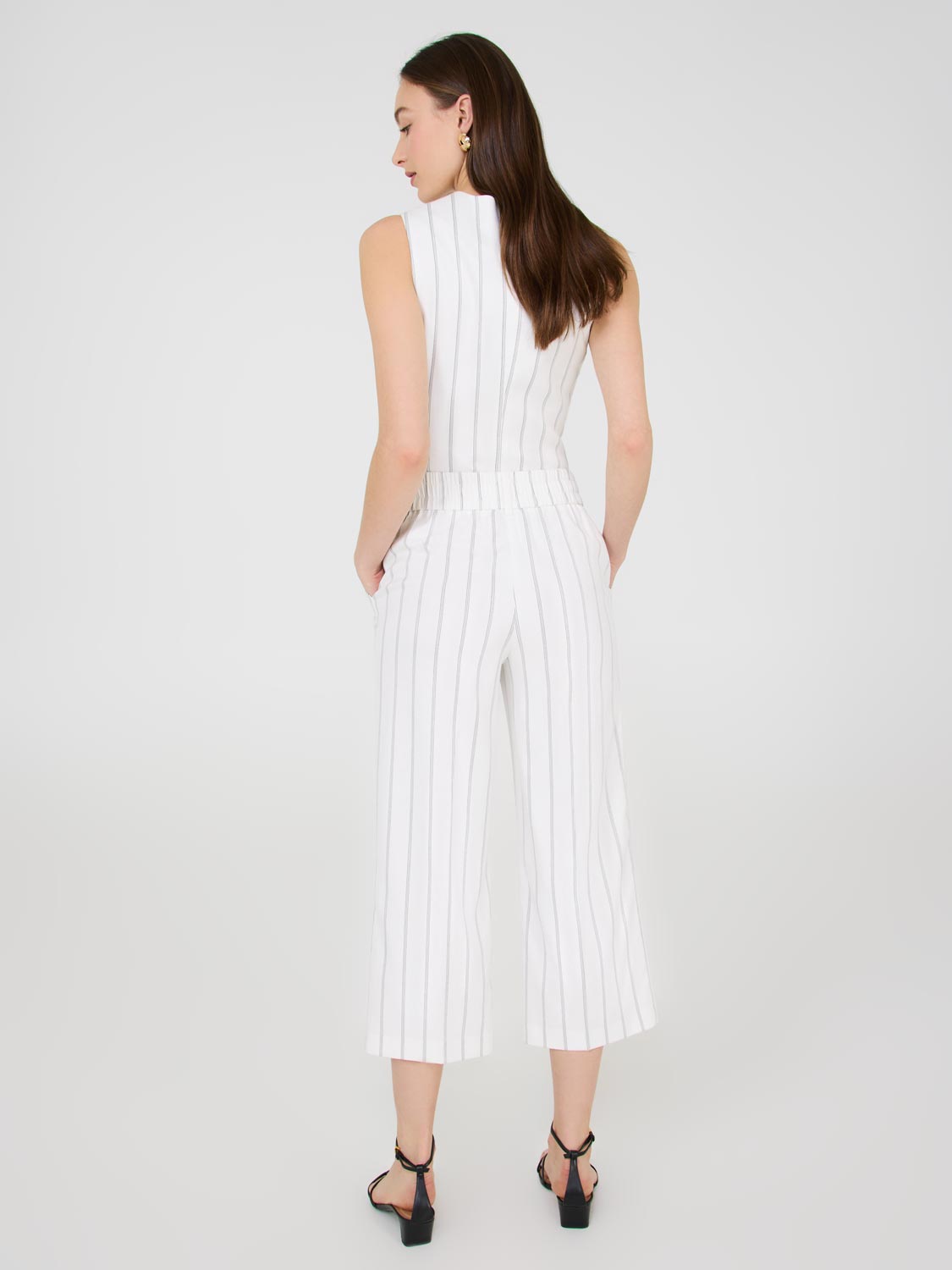 Striped Gaucho Pants
