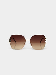 Oversized Frameless Sunglasses