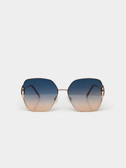 Oversized Frameless Sunglasses