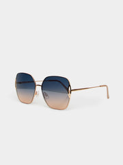 Oversized Frameless Sunglasses