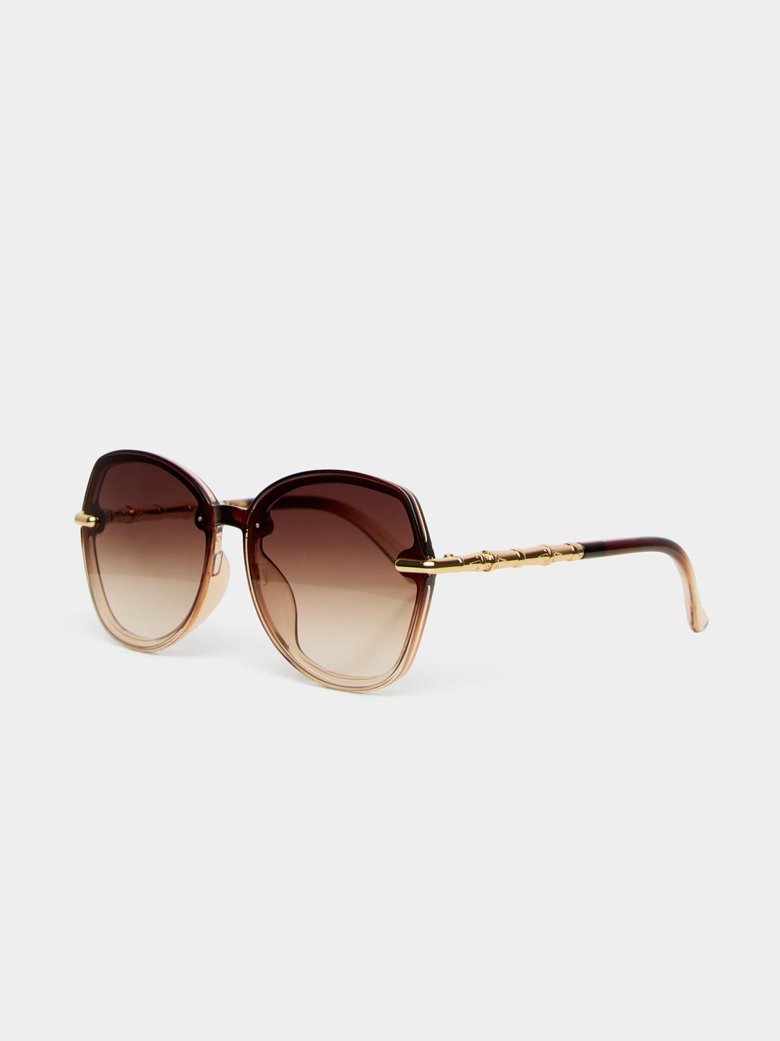 Clear Frame Round Sunglasses