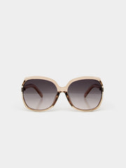 Oversized Clear Frame Sunglasses