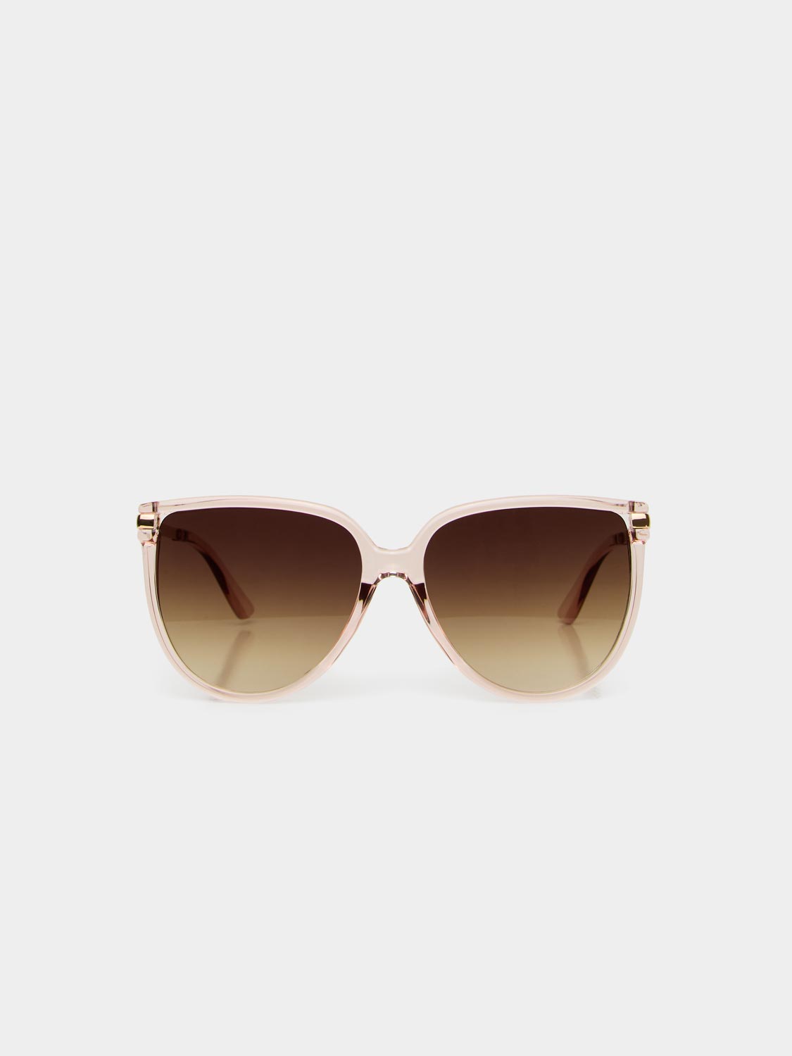Oversized Clear Frame Cat Eye Sunglasses