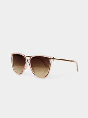 Oversized Clear Frame Cat Eye Sunglasses