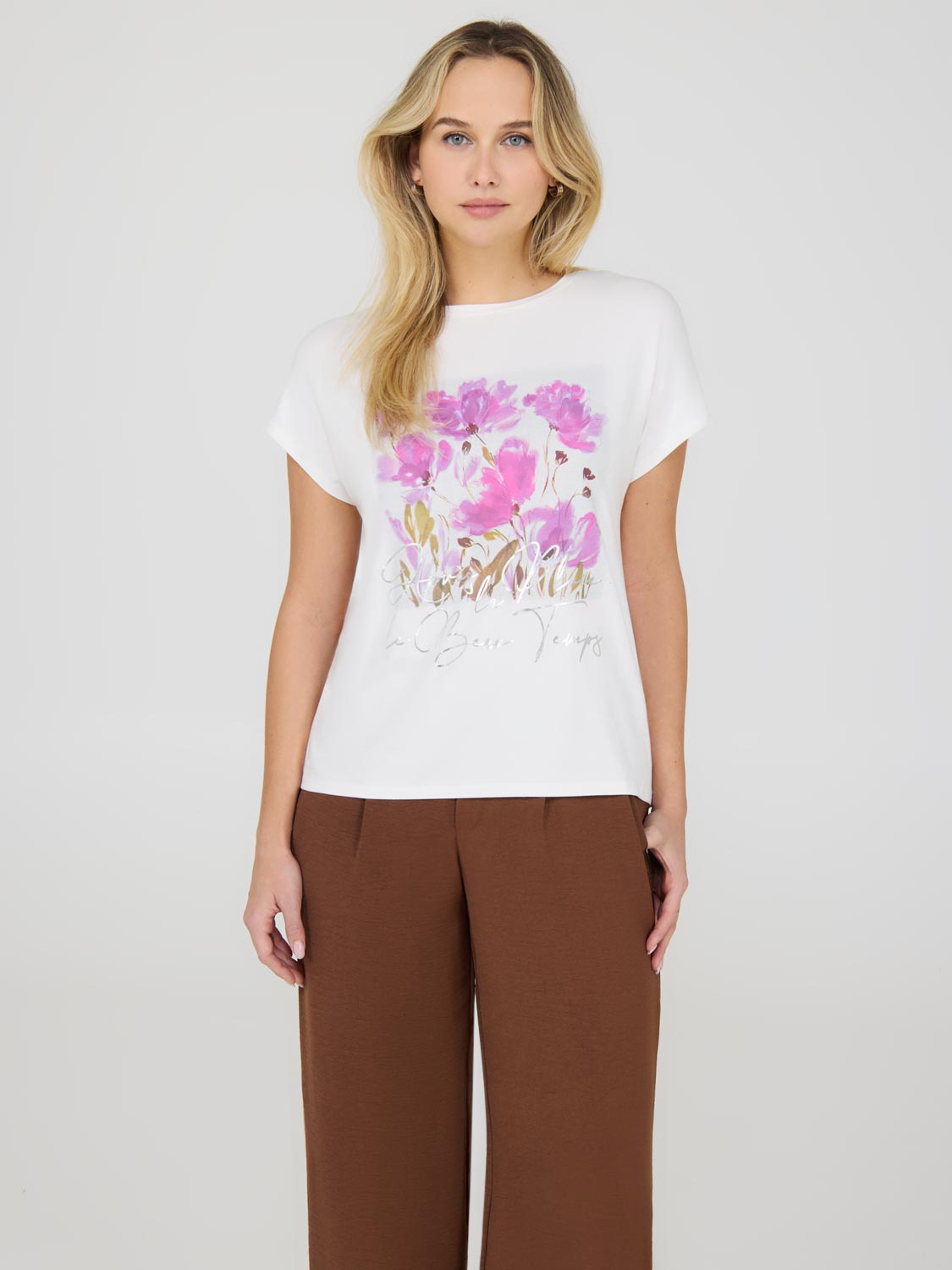 Floral Print Graphic T-Shirt