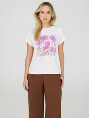 Floral Print Graphic T-Shirt