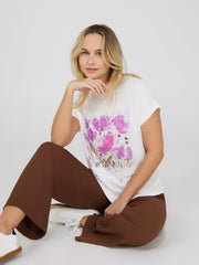 Floral Print Graphic T-Shirt