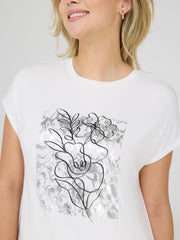 Foil Floral Print Graphic T-Shirt