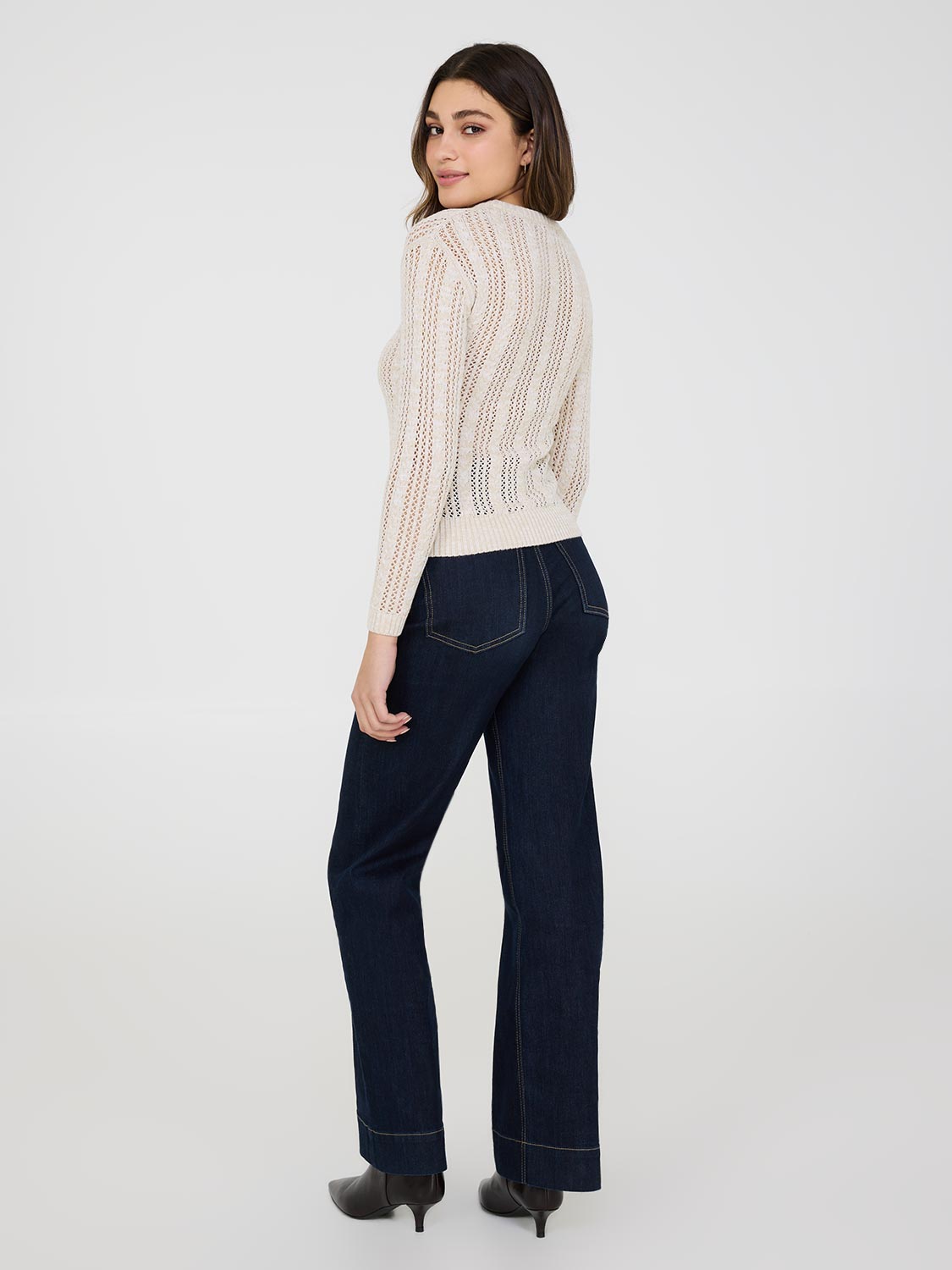 Crochet Crew Neck Sweater