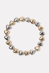 Two Tone Heart Bracelet