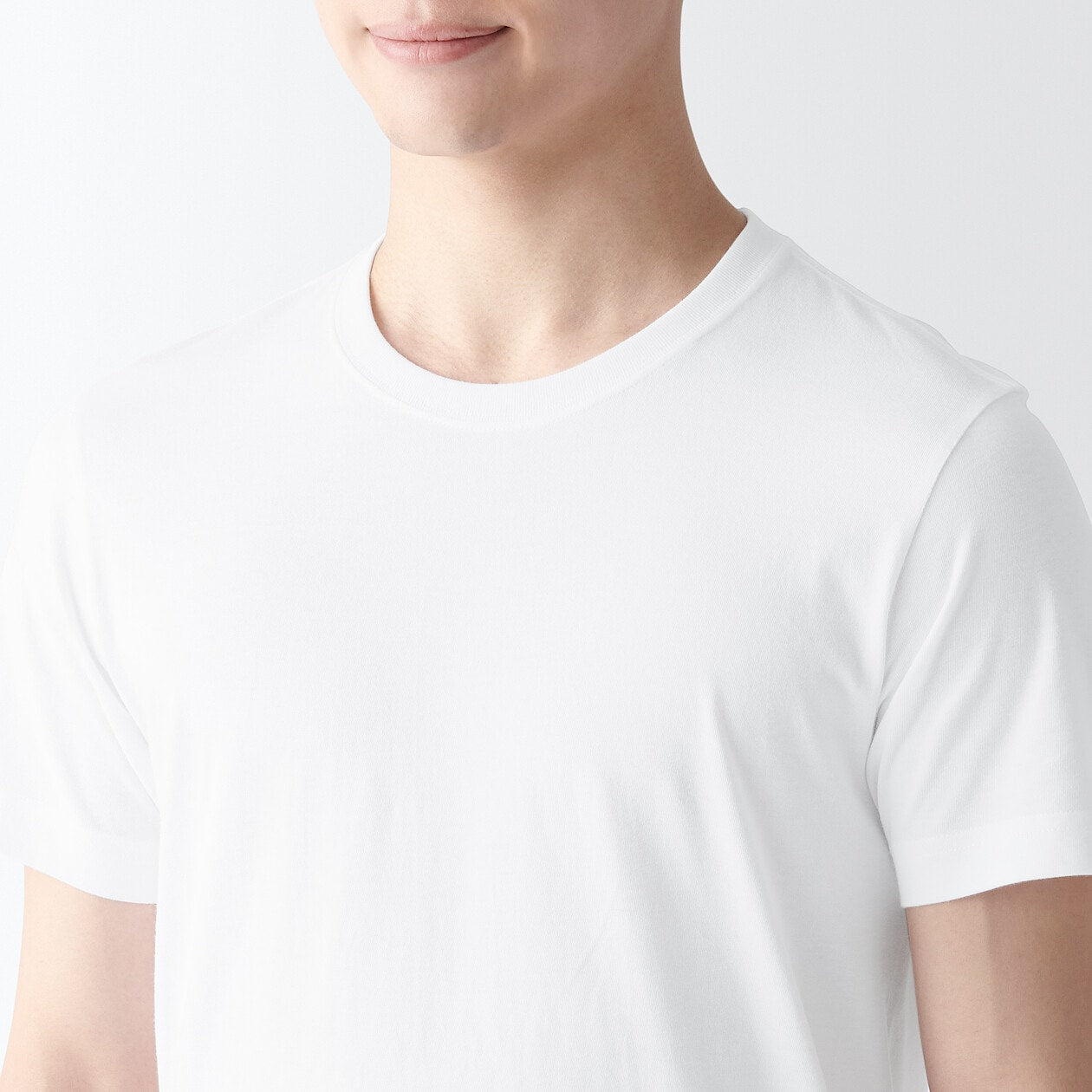 Side Seamless Cotton Crewneck T-Shirt (2 Pack)