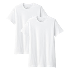 Side Seamless Cotton Crewneck T-Shirt (2 Pack)