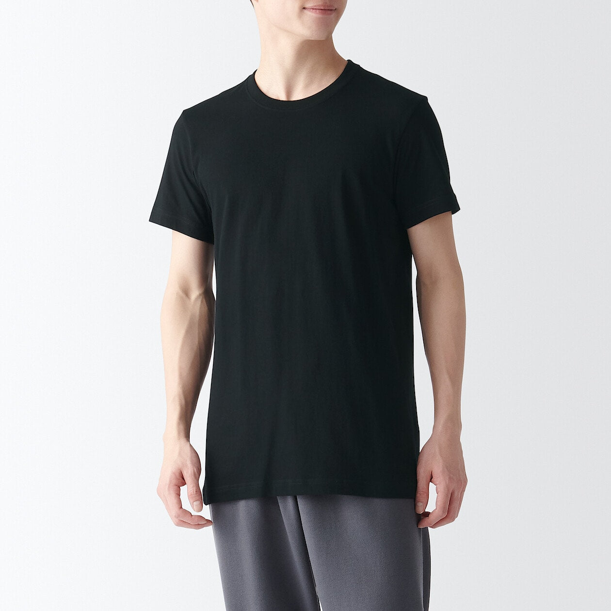 Side Seamless Cotton Crewneck T-Shirt (2 Pack)