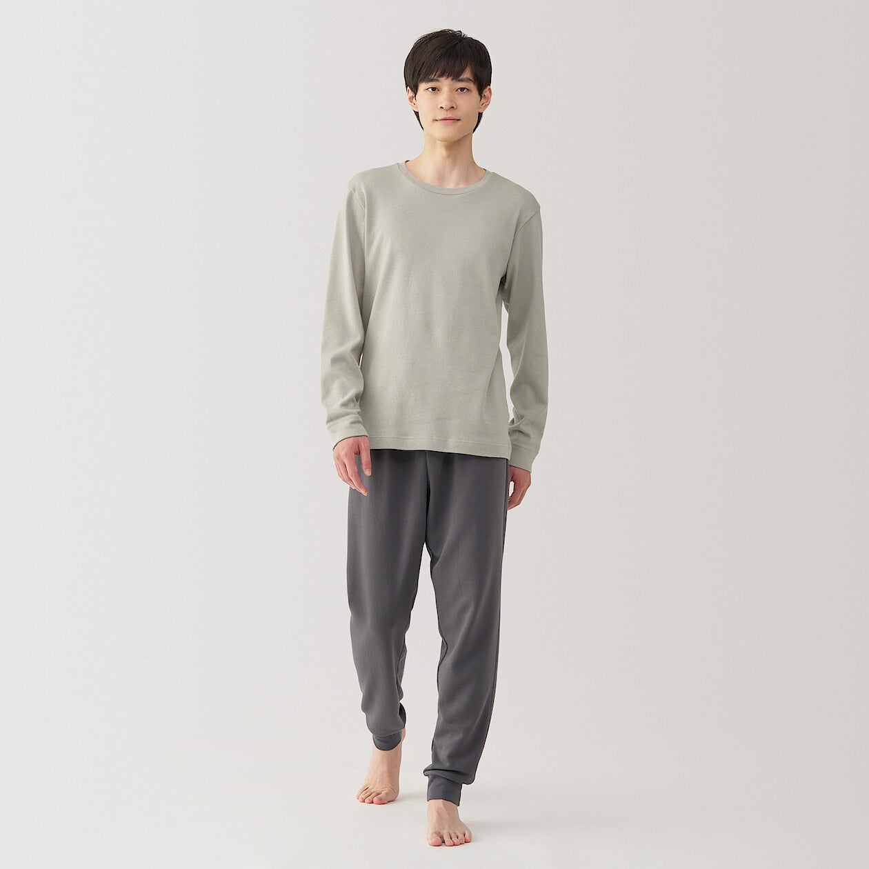 Warm Cotton and Wool Long Sleeve T-Shirt