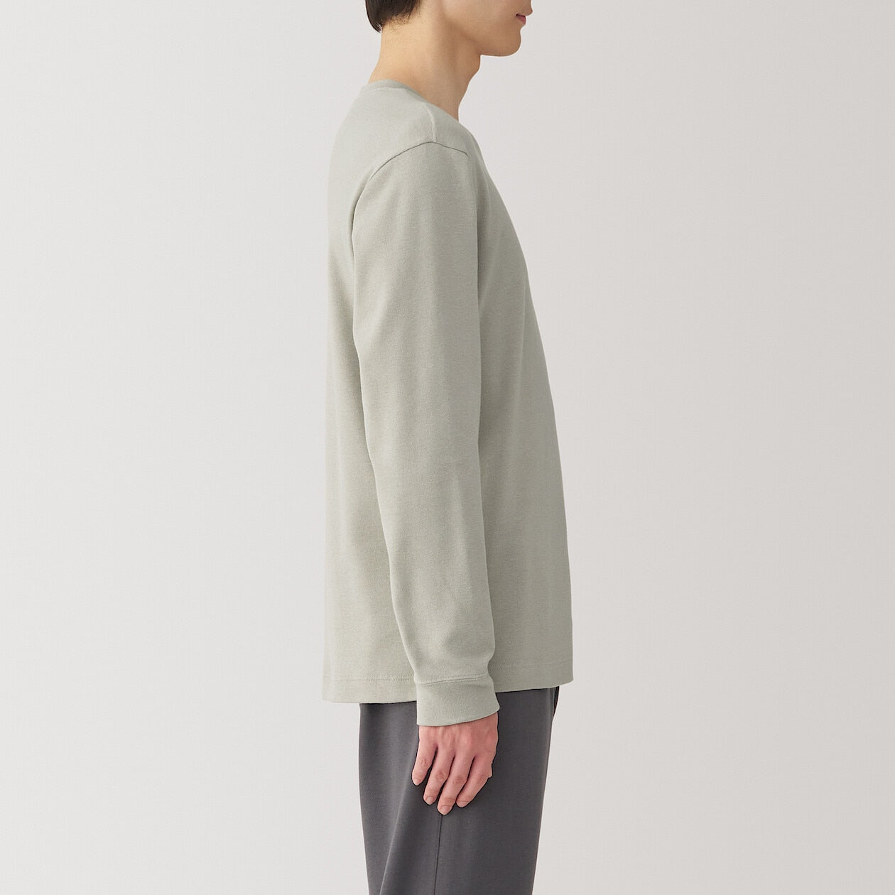 Warm Cotton and Wool Long Sleeve T-Shirt