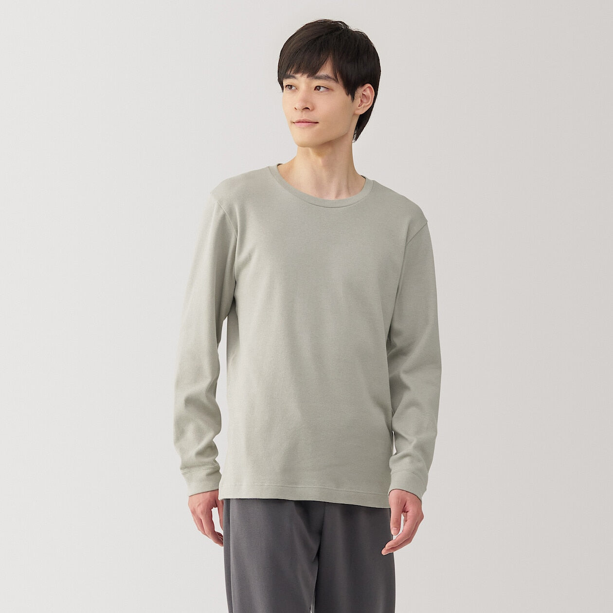 Warm Cotton and Wool Long Sleeve T-Shirt