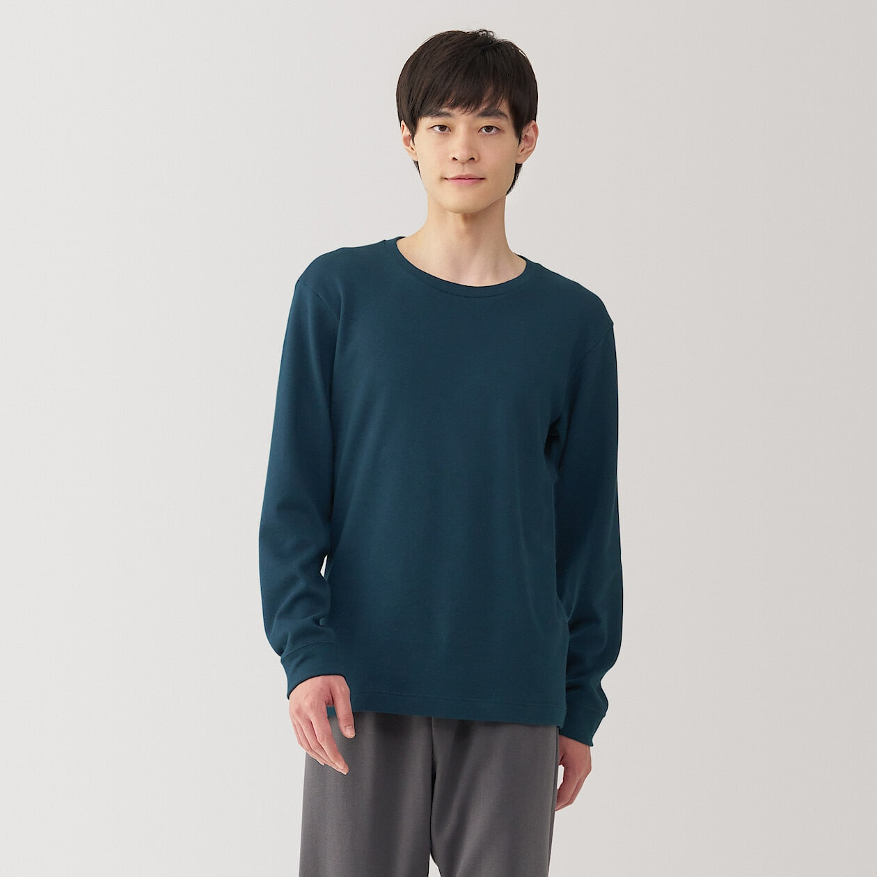 Warm Cotton and Wool Long Sleeve T-Shirt