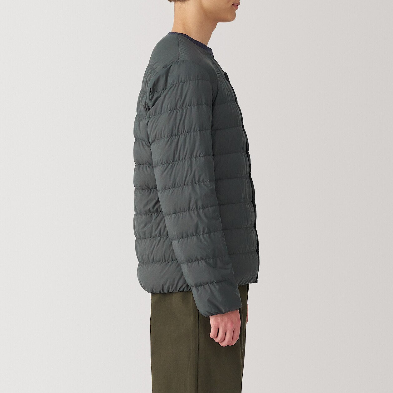 Lightweight Pocketable Collarless Down Puffer Jacket