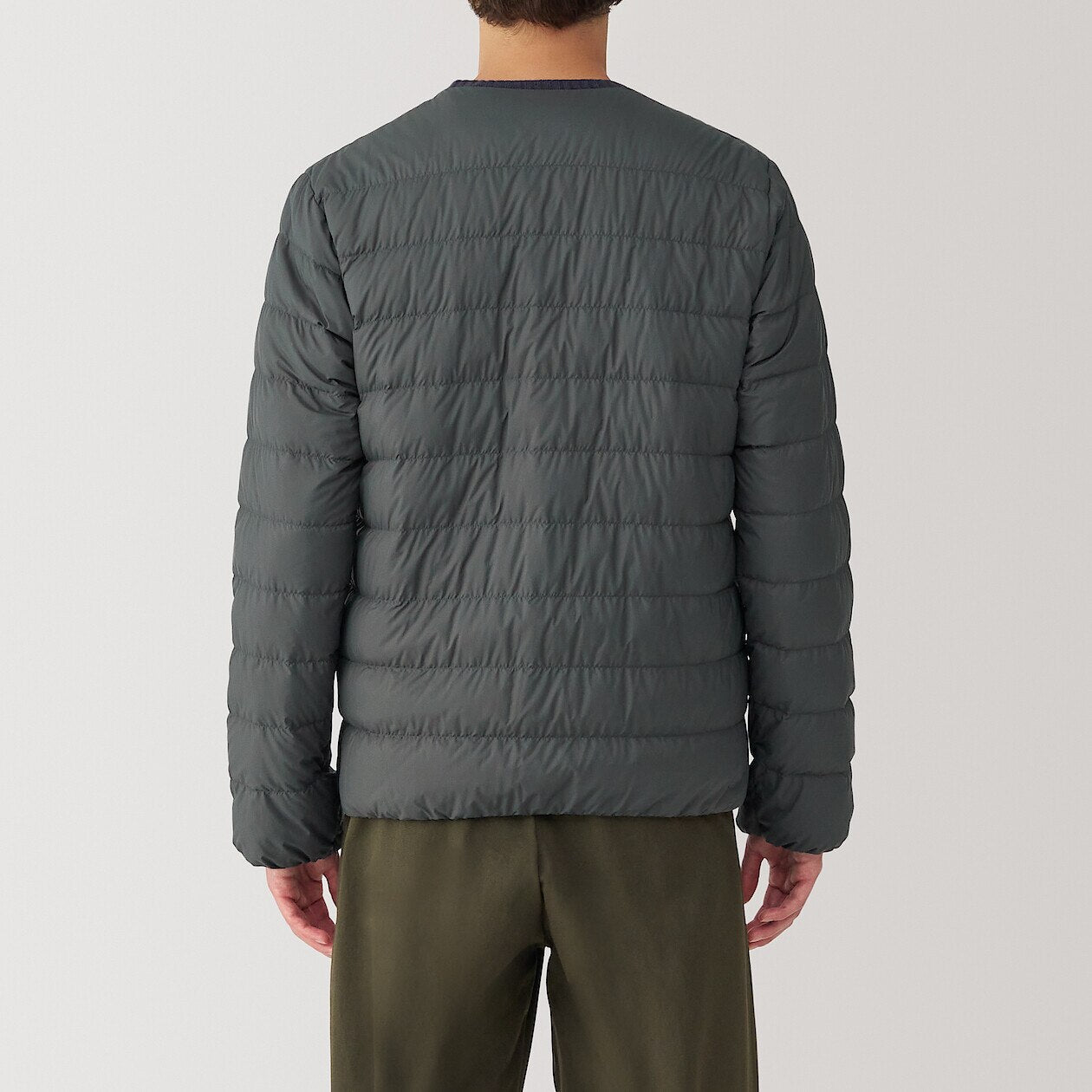 Lightweight Pocketable Collarless Down Puffer Jacket