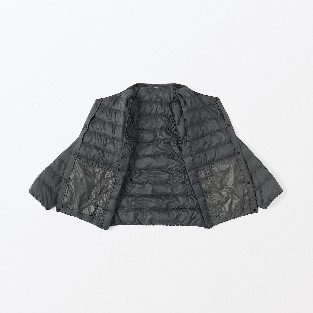 Lightweight Pocketable Collarless Down Puffer Jacket