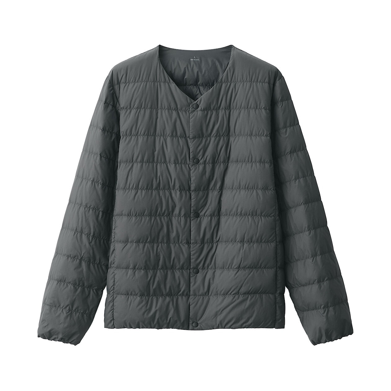 Lightweight Pocketable Collarless Down Puffer Jacket