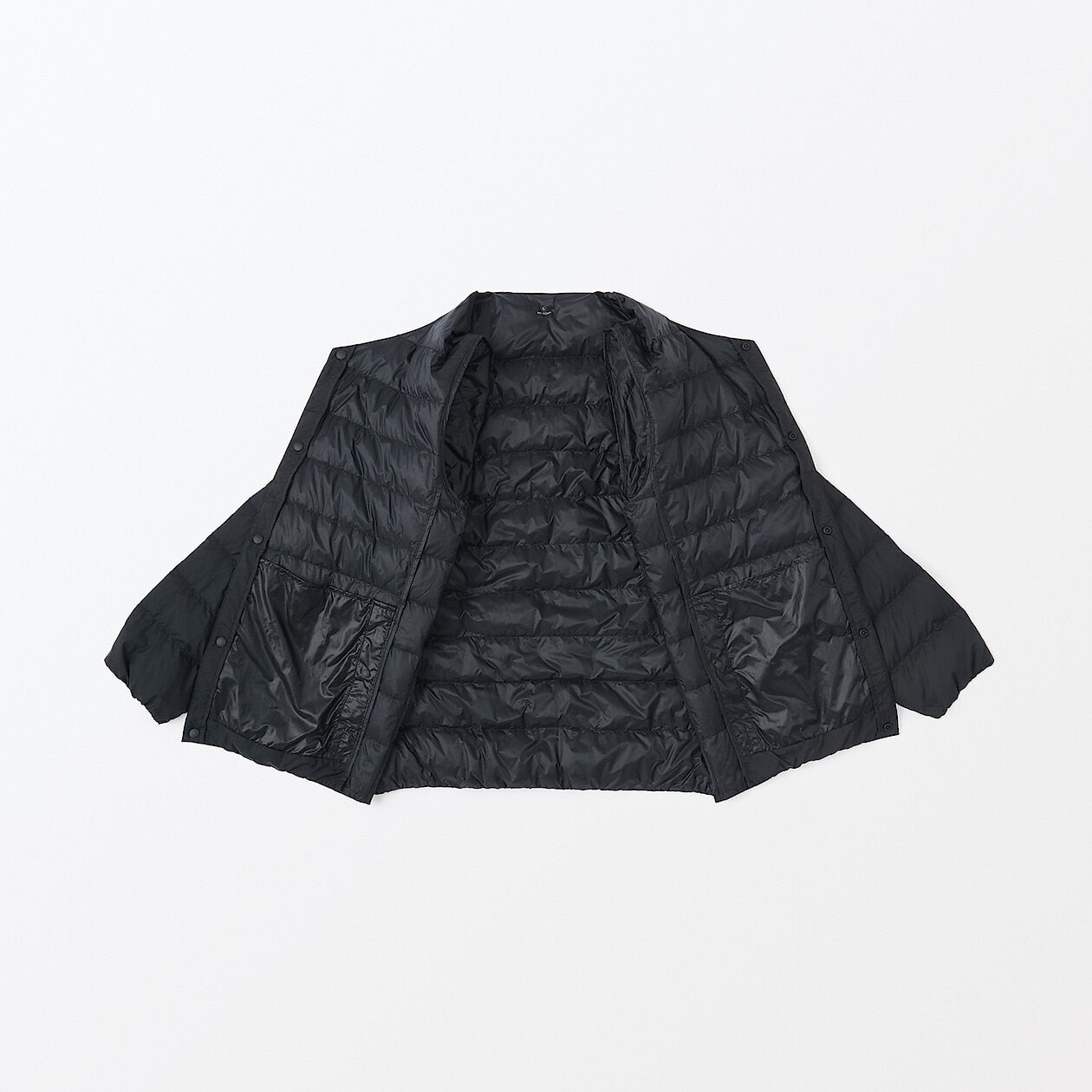 Lightweight Pocketable Collarless Down Puffer Jacket