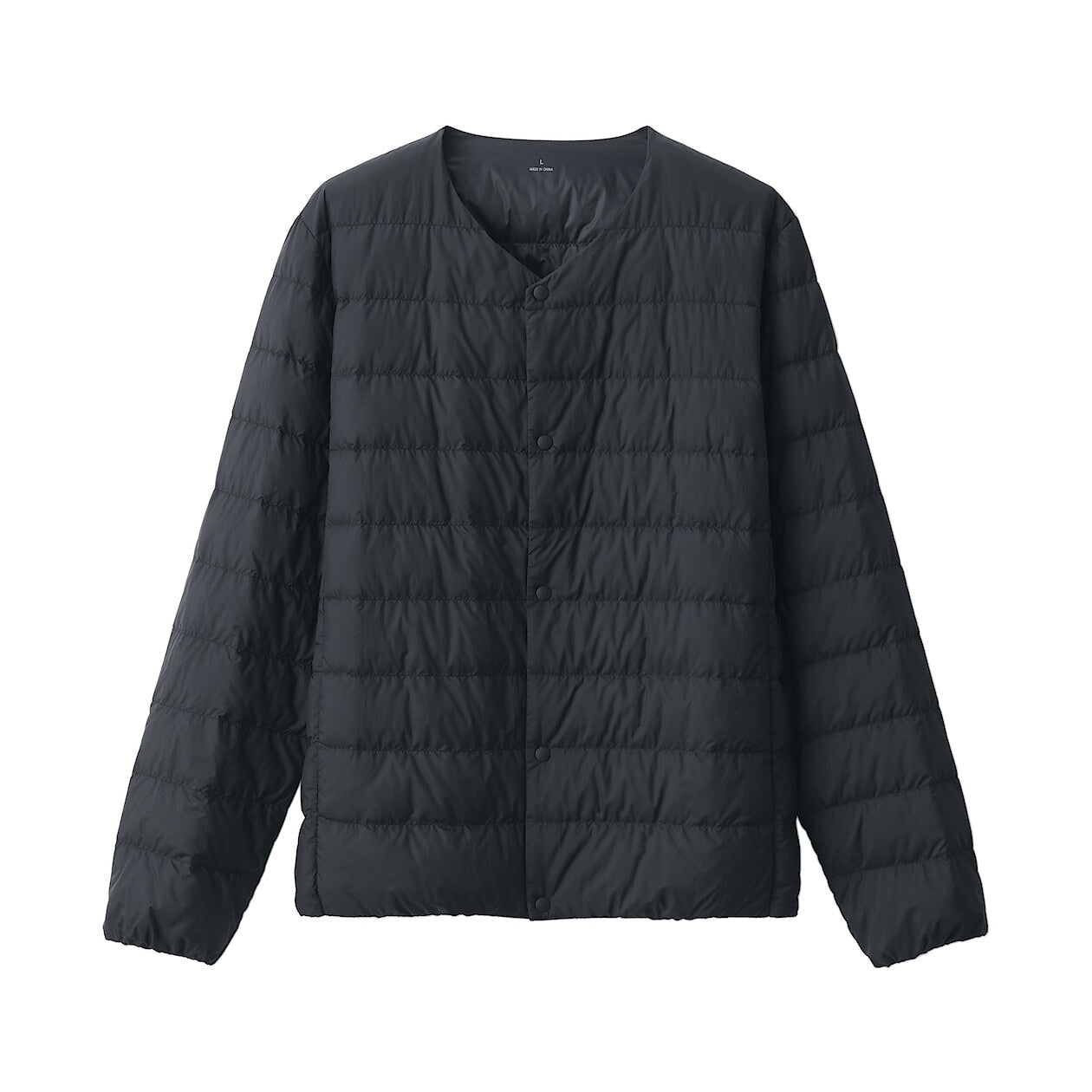 Lightweight Pocketable Collarless Down Puffer Jacket