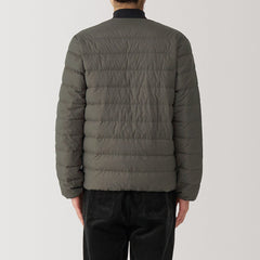 Lightweight Pocketable Collarless Down Puffer Jacket