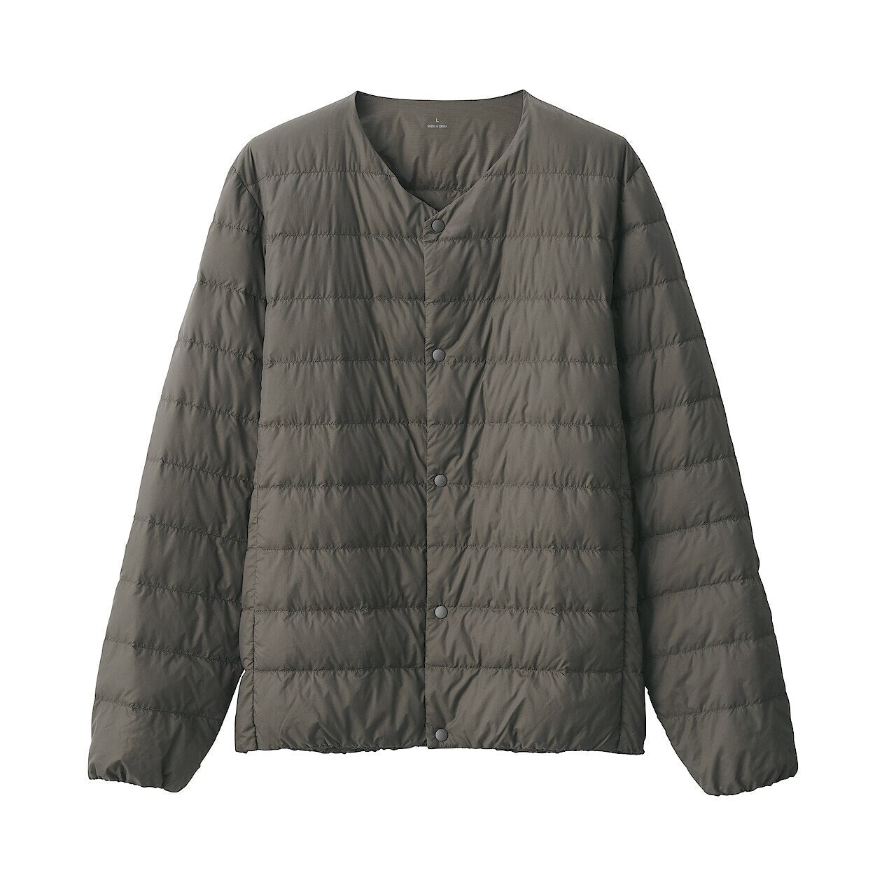 Lightweight Pocketable Collarless Down Puffer Jacket