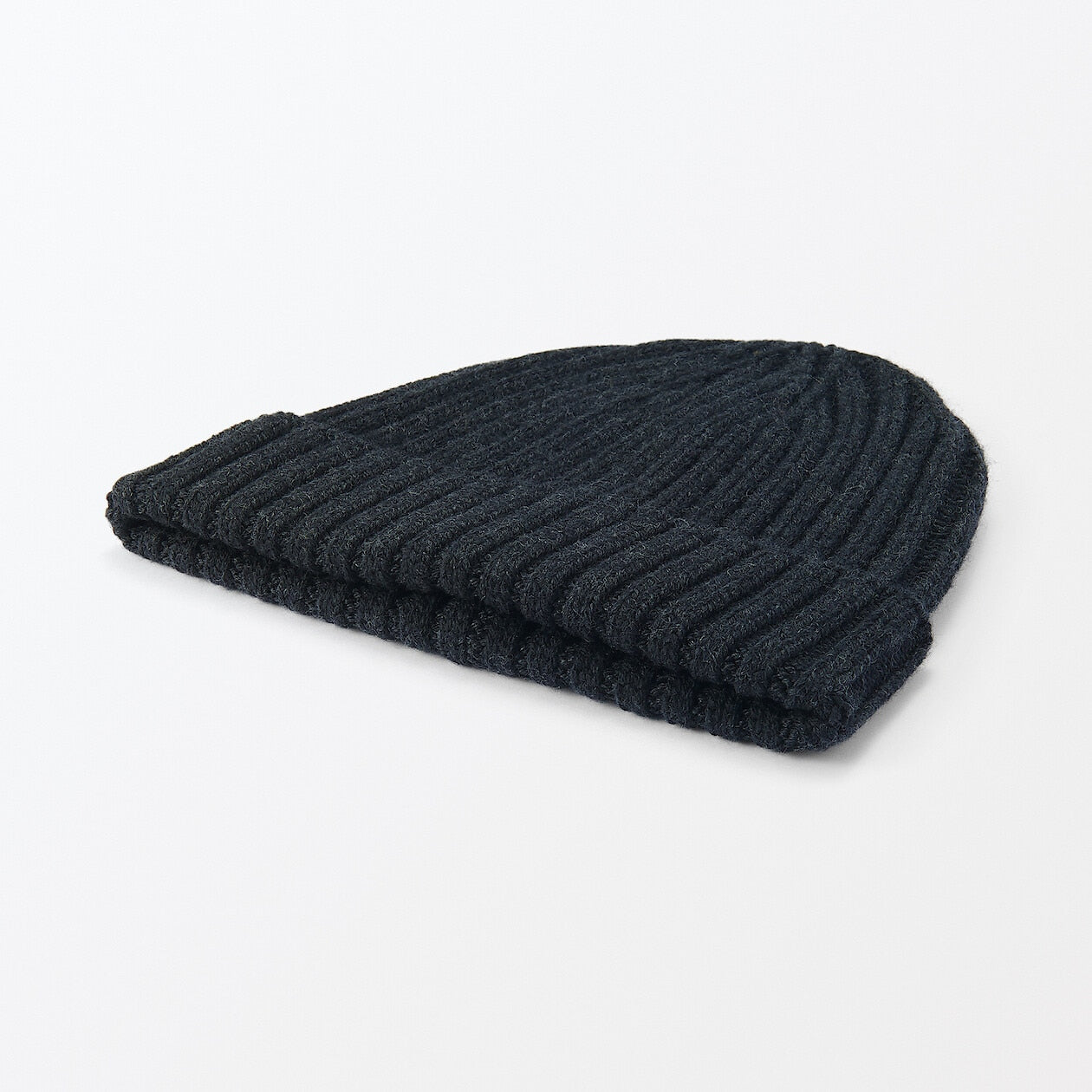 Wool Blend Ribbed Beanie