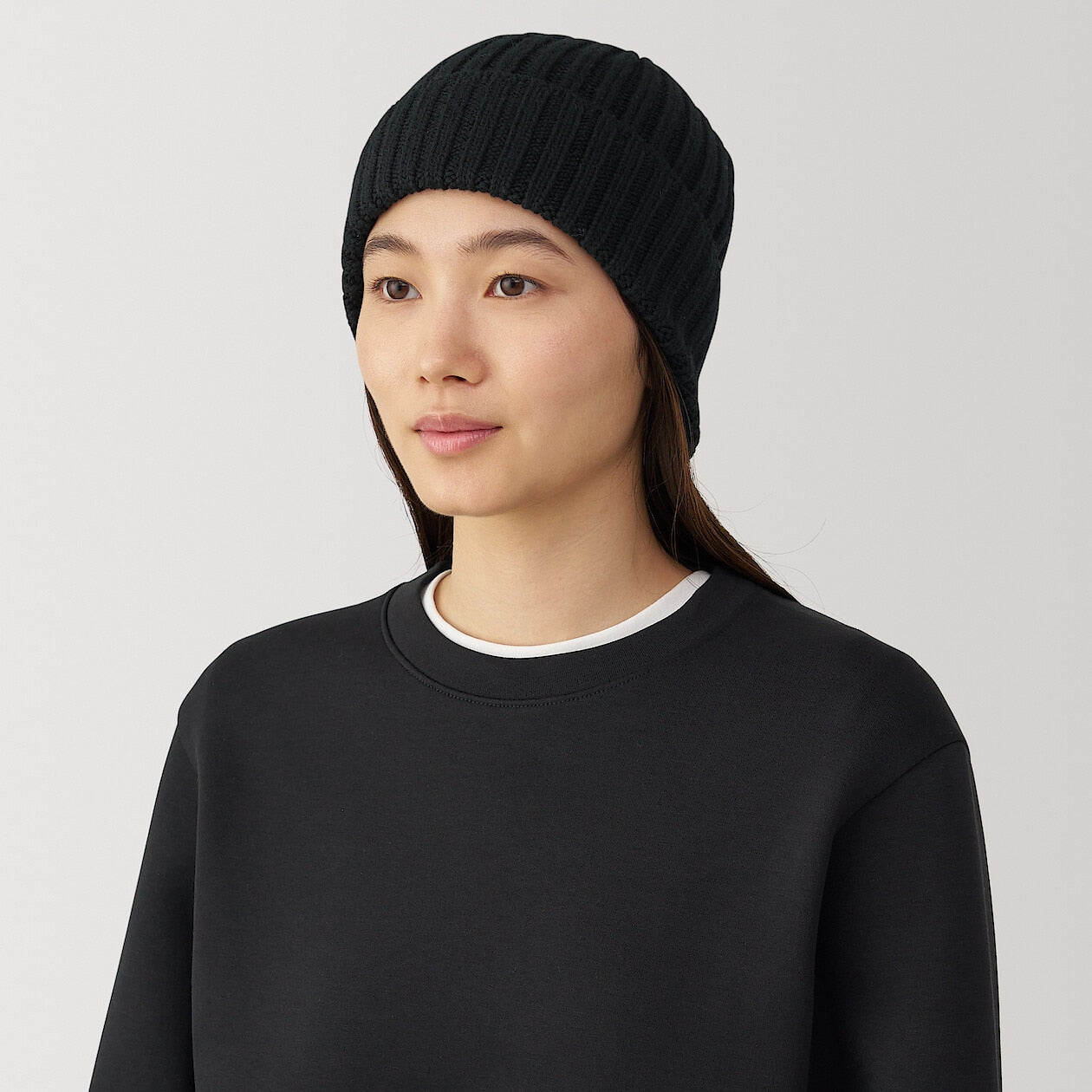 Wool Blend Ribbed Beanie