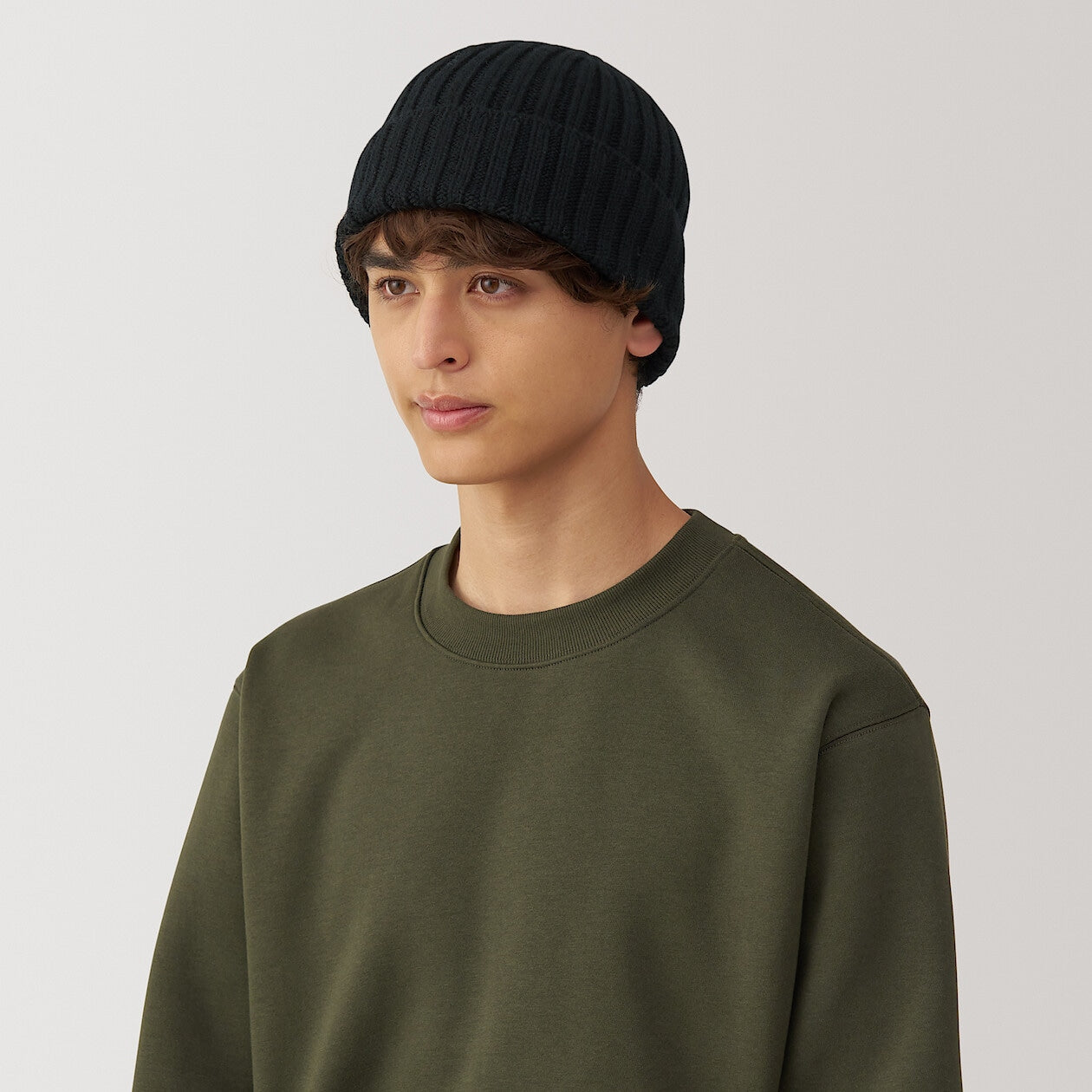 Wool Blend Ribbed Beanie