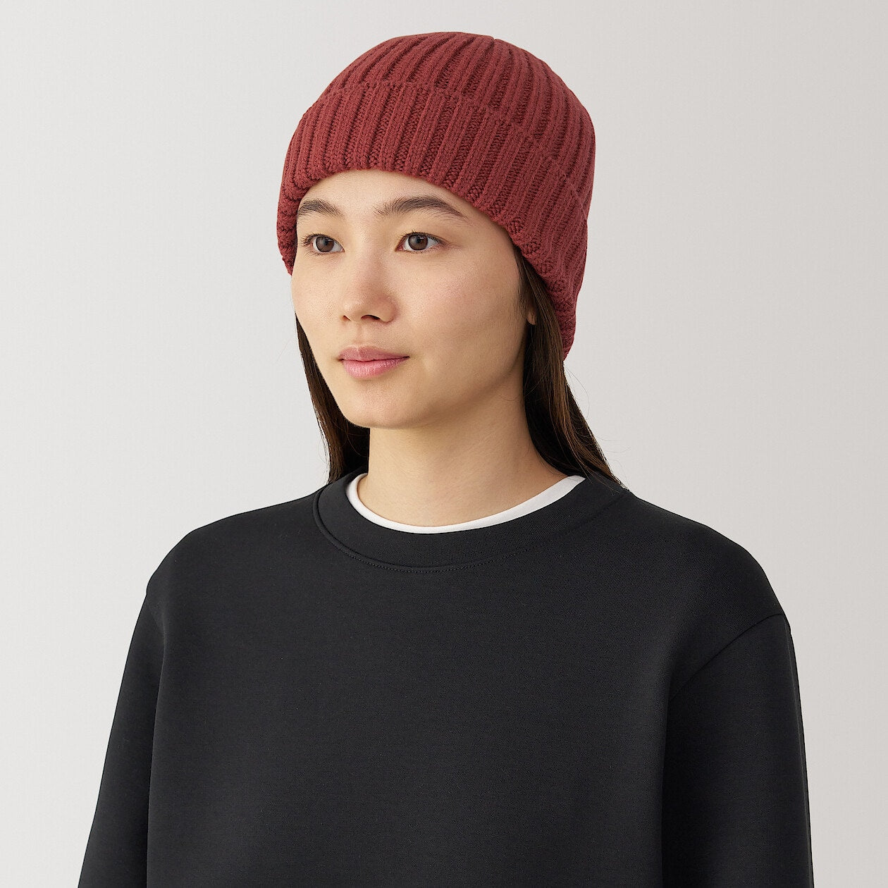 Wool Blend Ribbed Beanie
